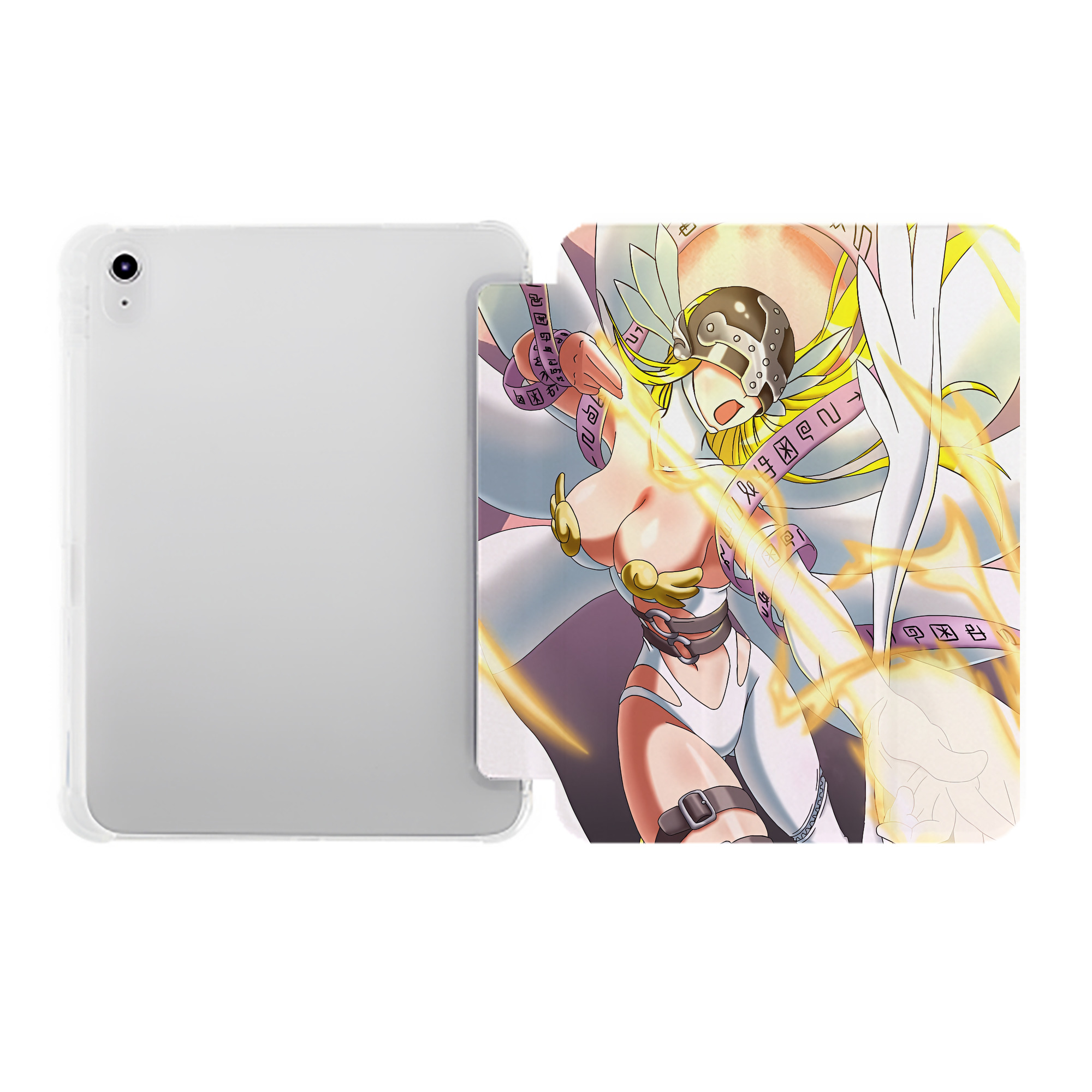 （画像用） Digimon デジタルモンスター/デジモン IPad ケース ペン収納付き 三つ折りスタンド PUレザー×シリコン 対応機種9.5/10.5/10.9インチ